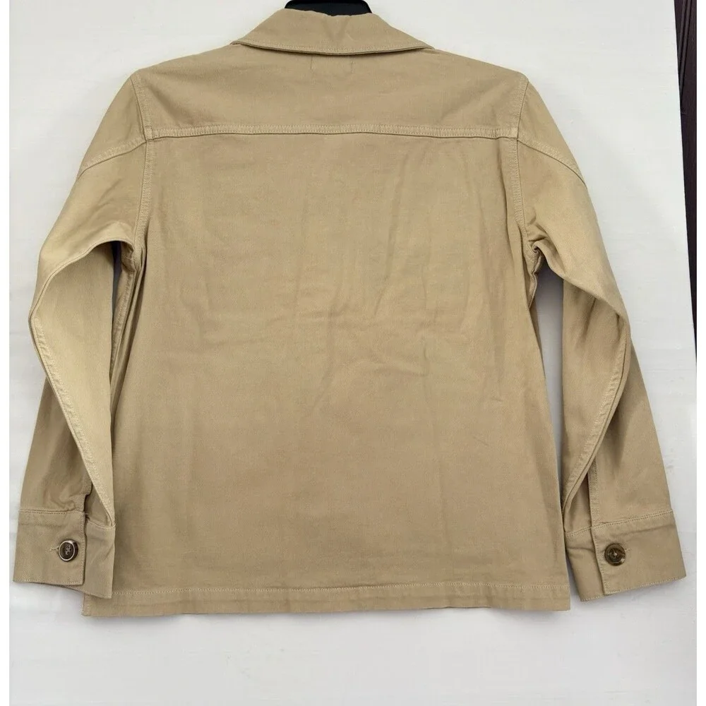DL1961 Tan Cotton Twill Chore Jacket Utility Field Coat Womens‎ XS New